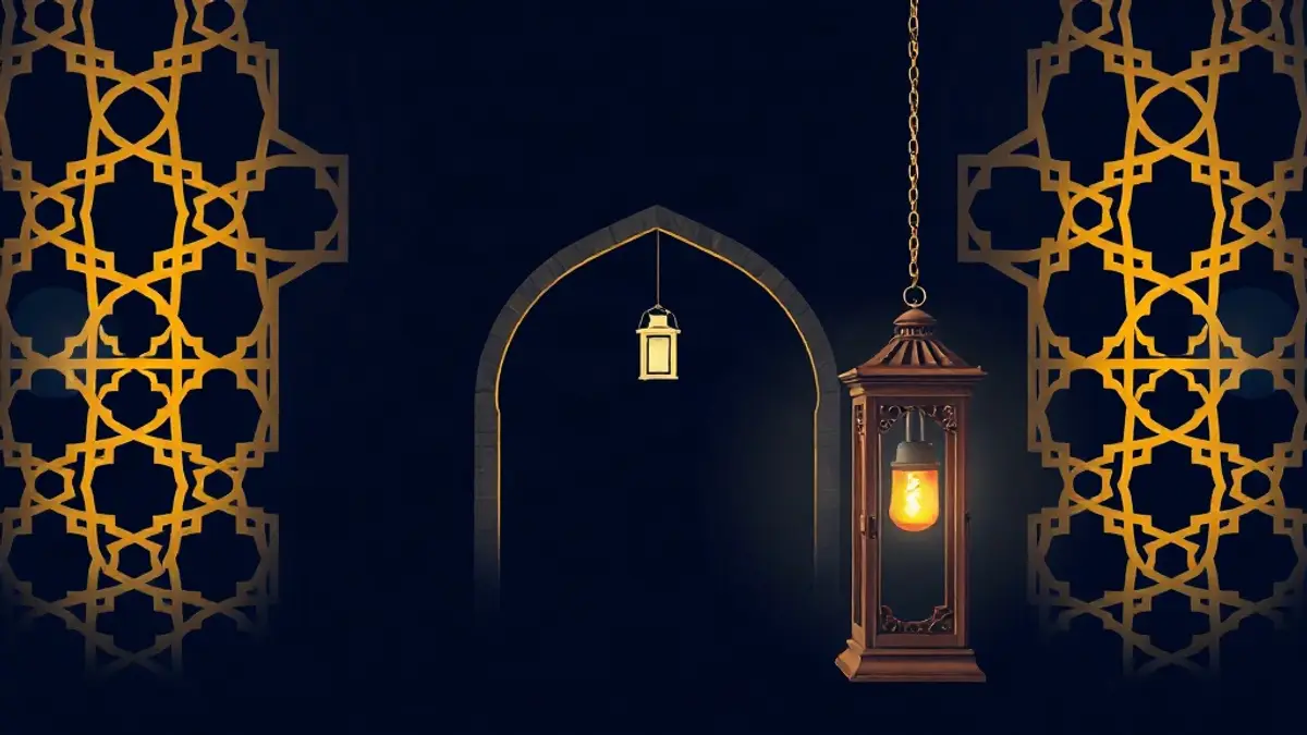 رسم تعبيري بألوان ليلية هادئة يرافق دليل تفسير الأحلام بالقرآن والسنة